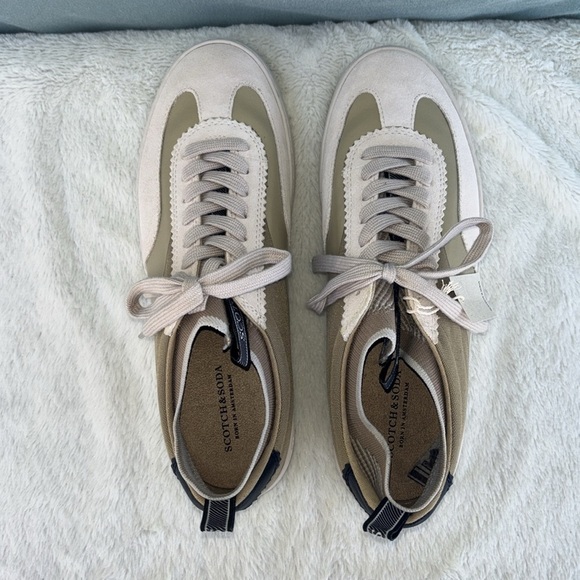 NWT Scotch & Soda Multi Sand Plakka Sneakers Men's Size 9.5 Leather Luxury - Picture 5 of 8